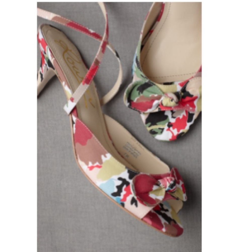 NEW!!! ROWEN SUN-WARMED SILK HEELS MULTI
